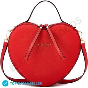Brand New Makes Crossbody Bag Red Heart Shaped Purse